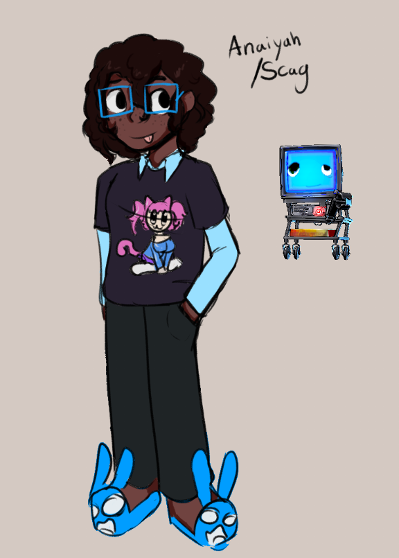 55n0w's tweet photo. Her human design is so cute, I made scag watch me draw them. #regretevator #regretevatorscag https://t.co/cp2h78PO2j