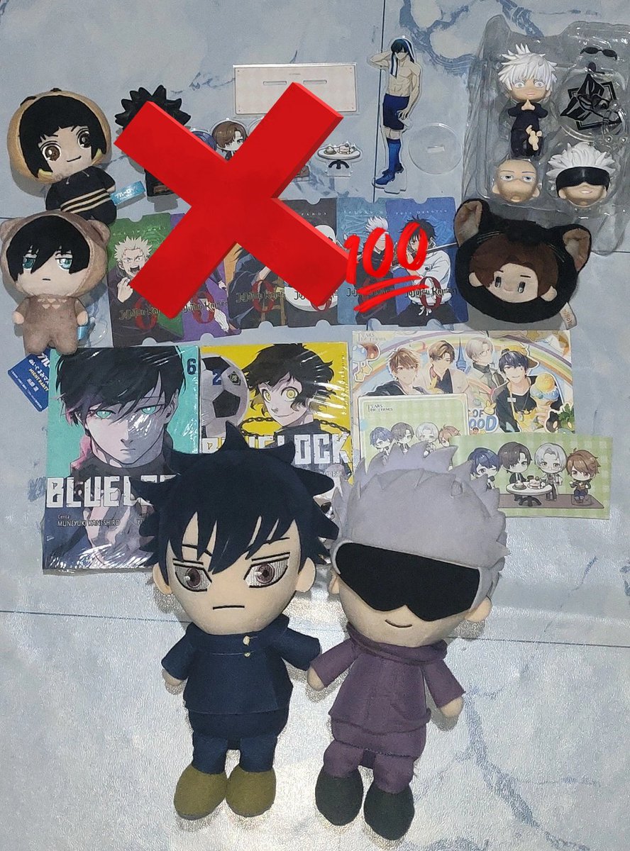 shoyostt's tweet photo. wts standee gojo, rin &amp; standee / doll / merch tears of themis (tot) official, doll gojo megumi jjk, bachira, rin, manga bluelock (bllk) sealed.

price, detail by dm.

#warungjjk #warungbluelock #warungbllk  #warunganime #warungmerch https://t.co/B6UQIlOCfH