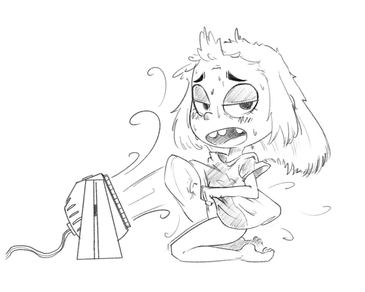 Zapp3oosh's tweet photo. It's too hot to draw https://t.co/nei9Eo5Nnu
