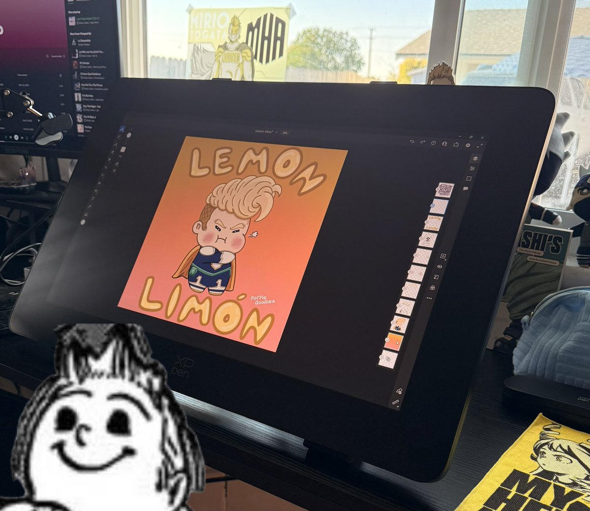 porple_doodlez's tweet photo. Lemon Limón = Leave Me Alone 

I hope it makes sense lol my husband made up this word &amp; says it whenever he’s being chased in horror games. Thought it be funny and fit for Mirio if he was ever angy :P 
#mirio #lemillion #miriotogata #mha #lemonlimón 
Also got myself a new- https://t.co/zrCsWE8rCR