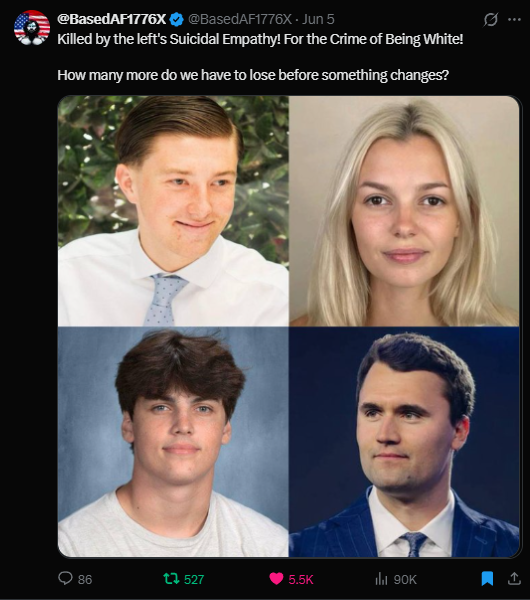 BasedAF1776X's tweet photo. One Year Ago, Iryna Zarutska was Murdered. Her Killer said, "I got that White Girl" as she was Dying!

Today, Hasan Piker, Hero of the Democrats. Sings and Mocks Charlie Kirk's Murder at the Fear &amp; Live Tour.

Again, How many more do we have to Lose, Before Something Changes? https://t.co/VQYBYAAv2m