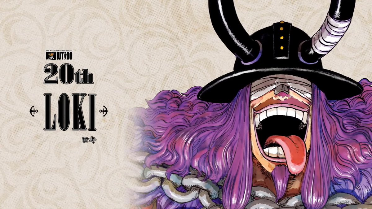 pewpiece's tweet photo. 🚨THE ONE PIECE WORLD TOP 100 POPULARITY POLL  FINAL RESULTS

RANK #20 LOKI https://t.co/NMtelt1itz