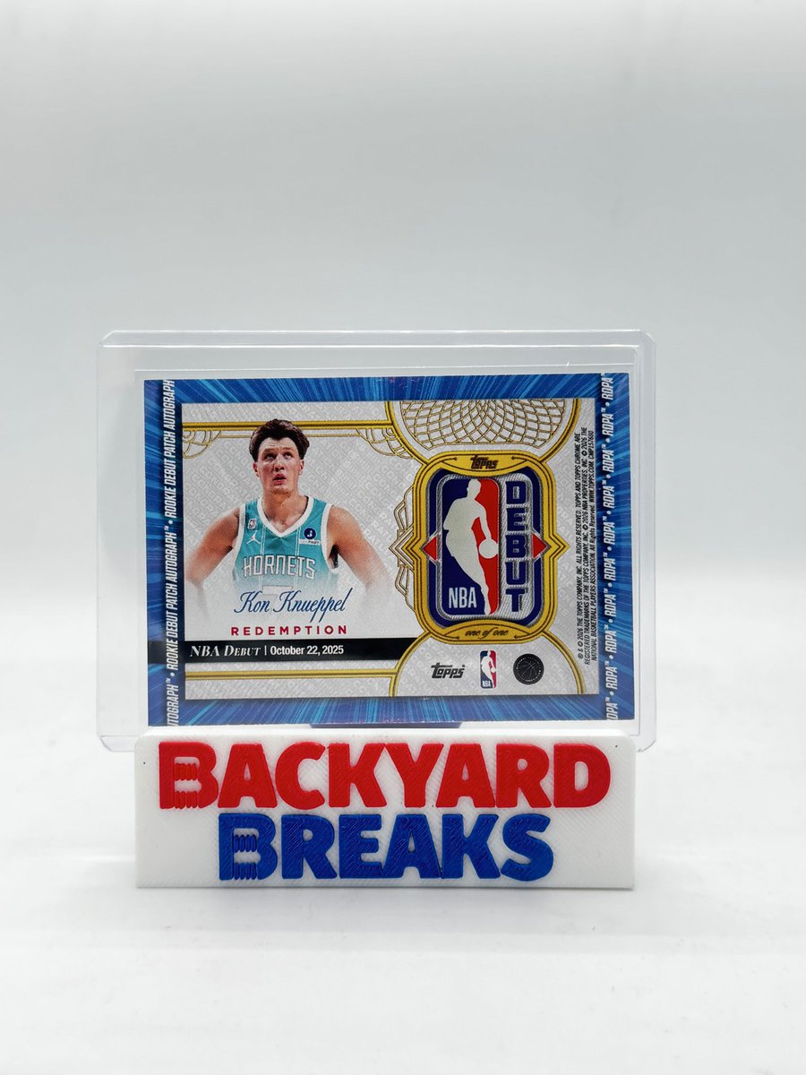 backyardbreaks_'s tweet photo. Not too shabby 😮‍💨

Kon Knueppel Debut Patch 1/1 just hit by us 🤝🔥 https://t.co/d69Yk5IsAC