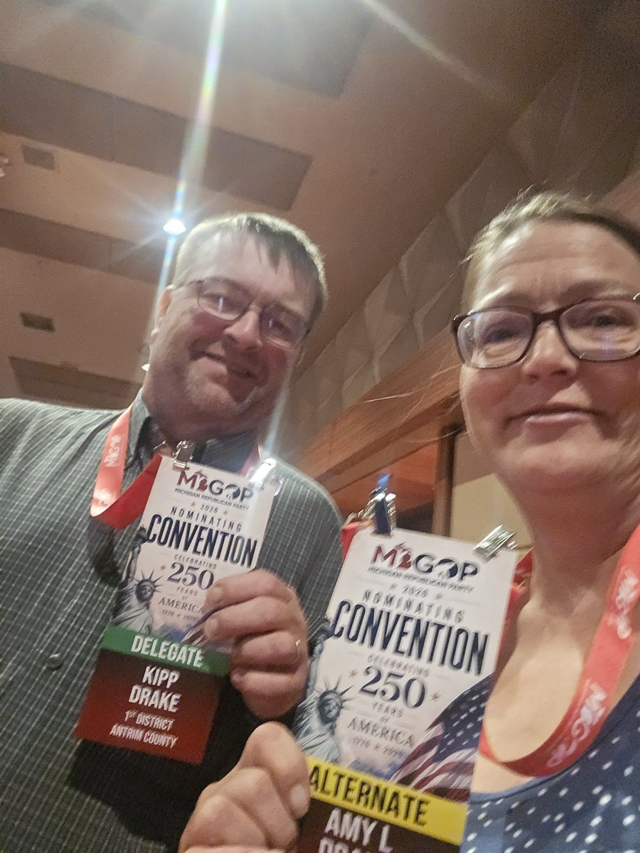 Mrsamyldrake's tweet photo. As an Alternate Delegate at yesterday’s MIGOP Convention, I watched Warren &amp; Morse-Bills bundled into ONE vote for MI Supreme Court. Delegates weren’t given a separate vote on each nominee. You either voted AYE for both—or risked voting against Warren too. That concerns me. https://t.co/IsqZ7Dx0pY
