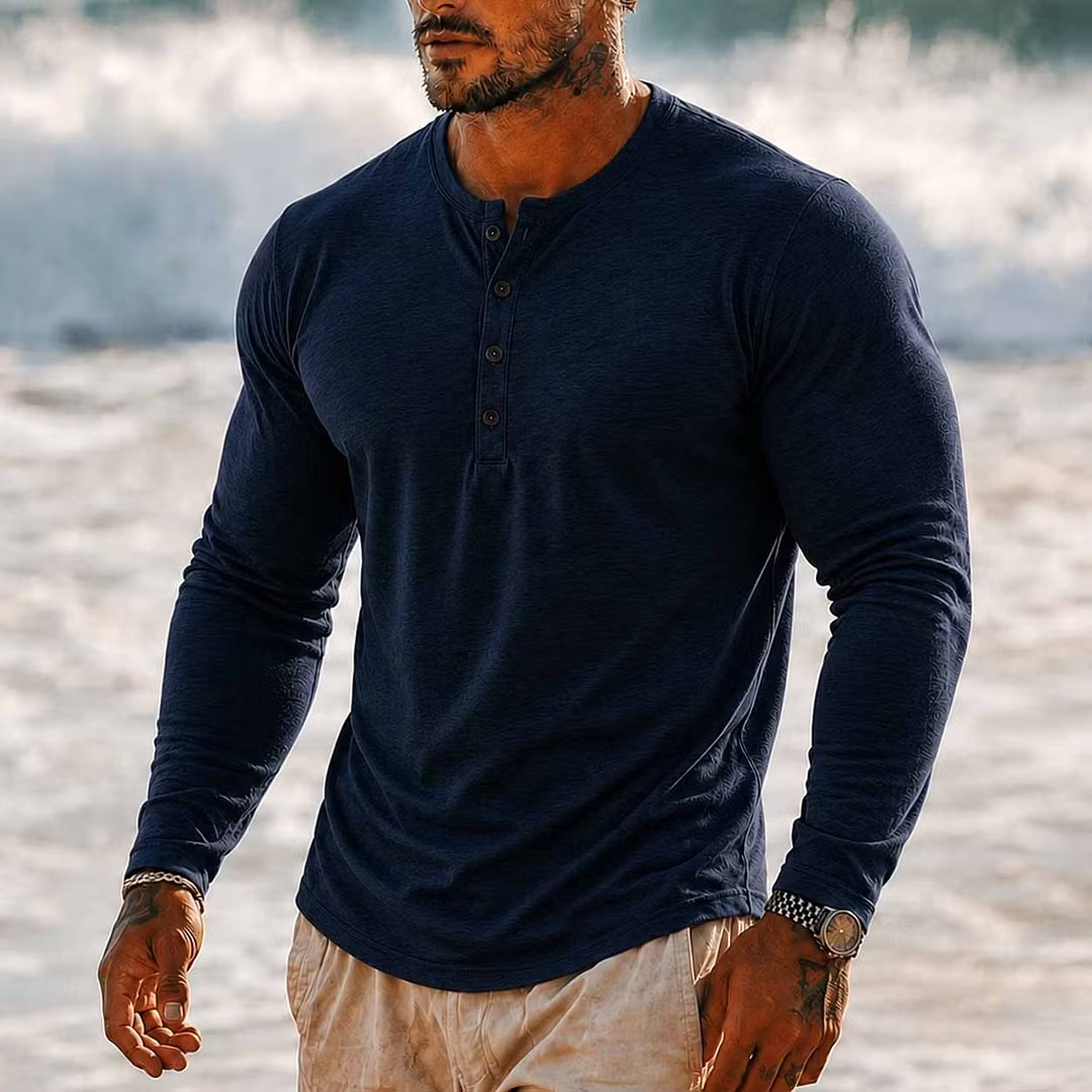 BilankHome's tweet photo. Men’s fall transition striped long‑sleeve shirt. Soft breathable fabric. Great for single wear or layering through autumn. Ideal for daily wear, short trips and gifting. 
👉Shop now