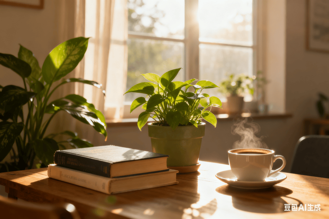 Dulrocksan2's tweet photo. [Just swapped my alarm clock for my plant buddy’s sunrise wake-up call  Coffee tastes better when I’m not rushing—small shift, big mood lift!]， https://t.co/fyvzhNVUbx