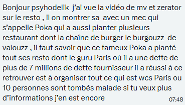 Psyhodelikus's tweet photo. D'autre témoignage sur le restaurant de Zerator et Mister MV https://t.co/qKhIJEmlRp