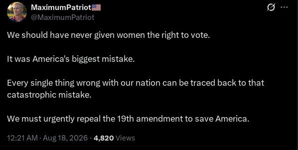 HopliteMagazine's tweet photo. Lindsay Clancy, the 19th Amendment, and the hasty generalizing away of rights

by @HopliteMagazine https://t.co/kwdyQJ2Fel https://t.co/qpDgrnYZ7F