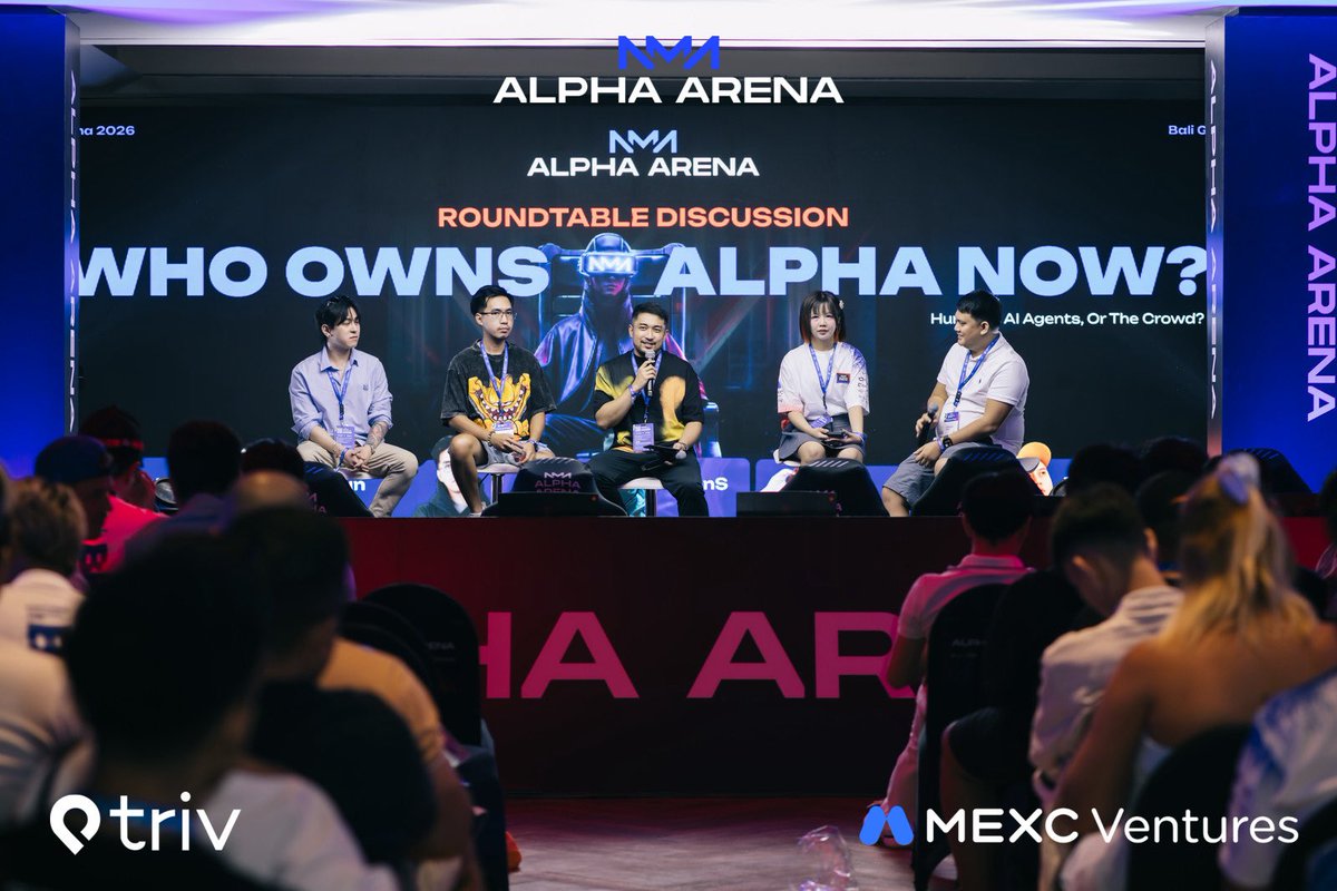 ellia_mexc's tweet photo. The battle reached its peak in Bali. 🔥
APAC’s top traders faced off at the Alpha Arena Grand Final, turning strategy into action and every decision into a defining moment.
Fortune Favors the Brave.
#AlphaArena #CoinfestAsia2026 https://t.co/HBKsgH4oVW