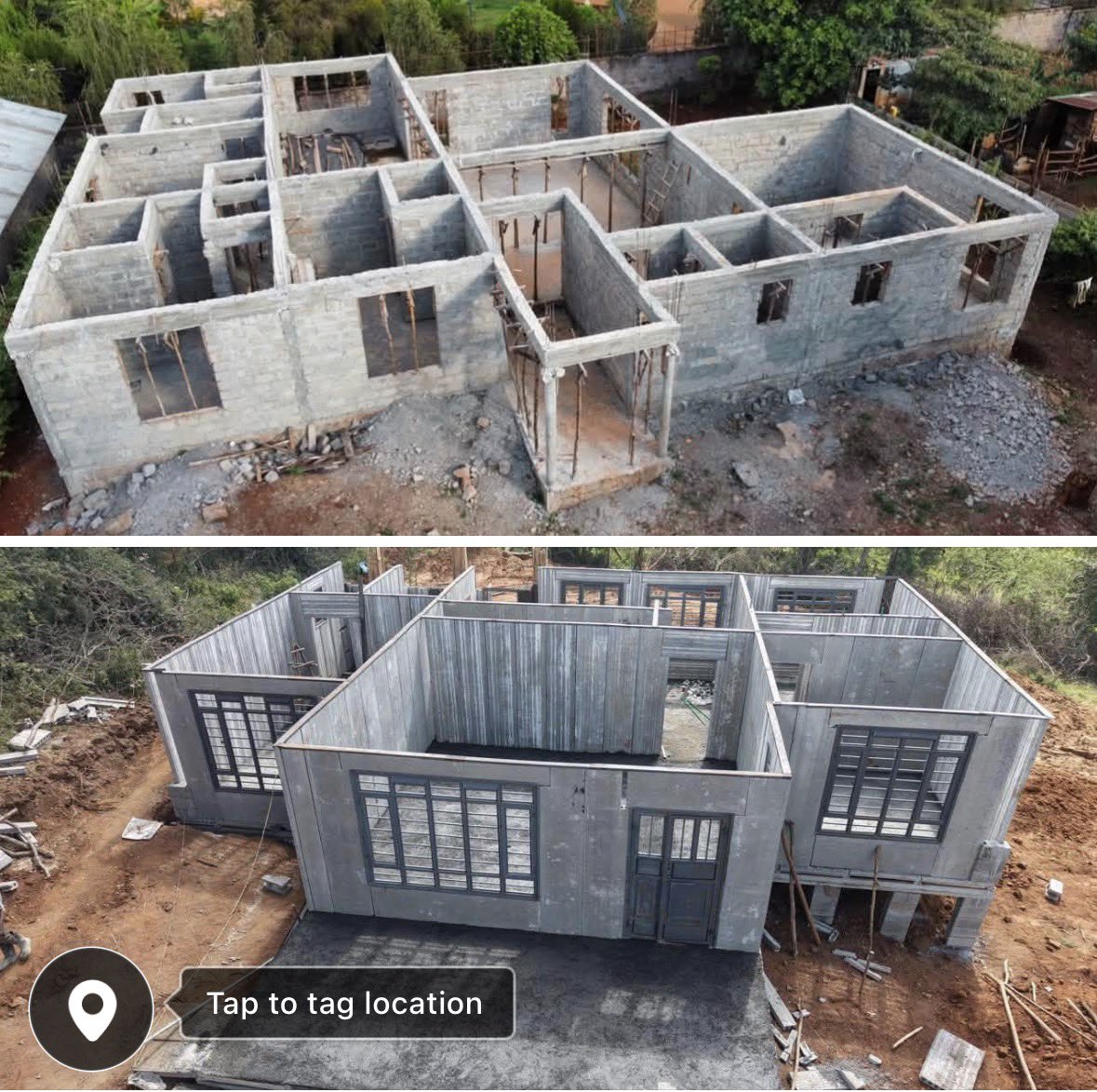 akibaru's tweet photo. One funny comment I keep seeing is:

“My conventional stone house was cheaper.”
“Precast is expensive — it only saves time.” 😁

The problem is people compare quotes on paper, instead of comparing the final cost after construction.

The shell cost should the debate not the interior Finishes for those who claim they  built cheaper we as we don’t know yet what levels of interior finishes style , taste & budget they had . 

A Fundi can give you a very attractive conventional quote today. It looks cheaper, wins the job, and construction starts.

Then comes:

✅ Variations
✅ Extra materials
✅ Additional labour
✅ Material wastage
✅ Wizi
✅ “Boss cement imeisha…”
✅ “Hardcore imeongezeka…”
✅ “Hii hatukuwa tumeinclude kwa quote…” 😁

By the time the house is complete, that original “cheap” quotation is history.

With precast, one of the biggest advantages is PREDEFINED COST.

We manufacture the components, quantify them and put the cost on paper before you start building.

So don’t compare Precast Final Cost with a Fundi’s Entry Quote.

That is where the conversation becomes interesting.

Let’s narrow down 👇🏿

A basic structure has 3 major components:

1️⃣ Foundation

Foundation cost is largely determined by terrain and soil profile.

The traditional method—quarry stones, excavation, murram, hardcore and backfilling—can become very expensive where:

* The land is sloping
* The foundation needs to be raised
* Soils are problematic

And in many cases, the final cost is difficult to predetermine.

Our composite raised foundation costs approximately Sh 4,300 per sqm, giving you a much more predictable cost while reducing soil-related surprises.

It also raises the house away from the ground, helping reduce issues associated with cold floors, ground moisture and efflorescence.

2️⃣ Walling

Traditional stone walling is labour-intensive, consumes more internal floor space and still requires mortar, curing and plastering.

Our precast walls cost approximately Sh 900 per linear metre.

During assembly we can incorporate:
✅ Windows
✅ Doors
✅ Electrical drops
✅ Plumbing routes

This eliminates several additional processes and reduces the number of Fundis handling the structure.

3️⃣ Roofing

For ordinary timber/mabati roofing, the roofing system remains largely standard regardless of the walling technology.

But where someone wants a concrete roof/slab, our composite slab system can reduce costs by approximately 30% compared with traditional concrete slab methods.

Then comes TIME.

By manufacturing components in advance and assembling them on site, labour requirements can be reduced by roughly 70%.

Less time on site means:
✅ Less Fundi stress
✅ Less material wastage and theft
✅ Better cost predictability
✅ Faster completion

So “alternative technology” does not simply mean cheaper materials.

The real comparison should be the TOTAL COST, TIME and PROCESS required to deliver the same structure.

That is where precast technology makes sense. 🏠✅