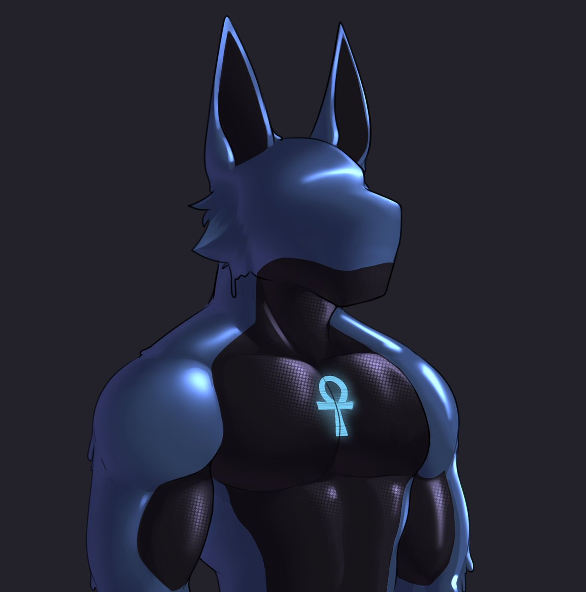 JackalCodex's tweet photo. Since there aren't enough jackals, everyone who reads this will be covered in rubber as it oozes out of your screen and turns you into a rubber jackal for a while (maybe forever)~

Art free to use as pfp https://t.co/M6v18pPmrc