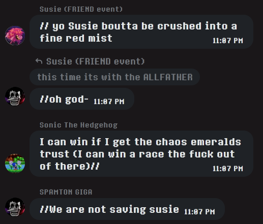 KrisWasUsedUp's tweet photo. //#FRIENDEvent is going great and we over at the susie search party are definitely not cooked https://t.co/NaoaEXZJXC