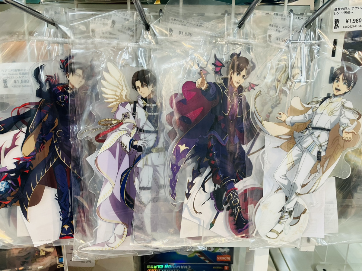 amiami_bukuro's tweet photo. 【#あみあみ池袋miniフェアグッズ店】

ムービック様の
「進撃の巨人 アクリルスタンド エレン ～悪魔～」
「進撃の巨人 アクリルスタンド エレン ～天使～」
「進撃の巨人 アクリルスタンド リヴァイ ～悪魔～」
「進撃の巨人 アクリルスタンド リヴァイ ～天使～」

好評発売中です✨
皆様のご来店を心よりお待ちしています♪

#進撃の巨人
#shingeki