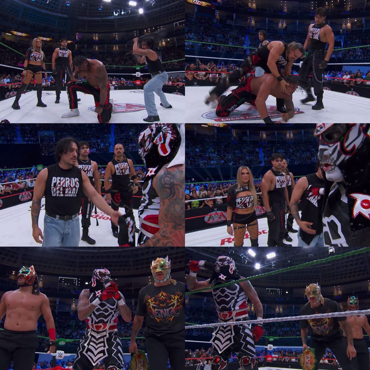 luchalibreonlin's tweet photo. 🚨🚨🚨¡ÚLTIMA HORA!🚨🚨🚨

Penta derrota a Bronco Nima. Los Perros atacan a Bronco y lo expulsan. Los Perros le proponen a Penta unirse pero el 0 Miedo rechaza. Los Perros lo atacaron inmediatamente. Rey Fénix y Dragón Lee llegan. Se hace oficial una lucha de tercias para el evento Ola de Calor: Los Lucha Brothers & Dragón Lee vs Los Perros del Mal. Cine señores. Cine. Así se hace un pinche segmento estelar cabrones. Tomen nota.