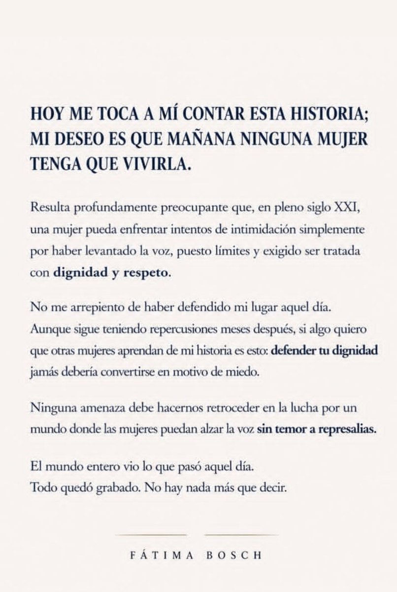 MissMexicoou's tweet photo. CARTA DE FÁTIMA BOSCH @bosch_fatima

#MissUniverse #MissUniverso https://t.co/PyXLKLfGKQ