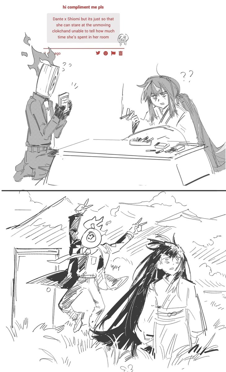 AKMISSS00's tweet photo. i think if dante was trapped with her its lowkey her turn for counseling 
maybe they couldve summoned sinners to get out of there or something idk 💤 https://t.co/mdSTaaRWTf