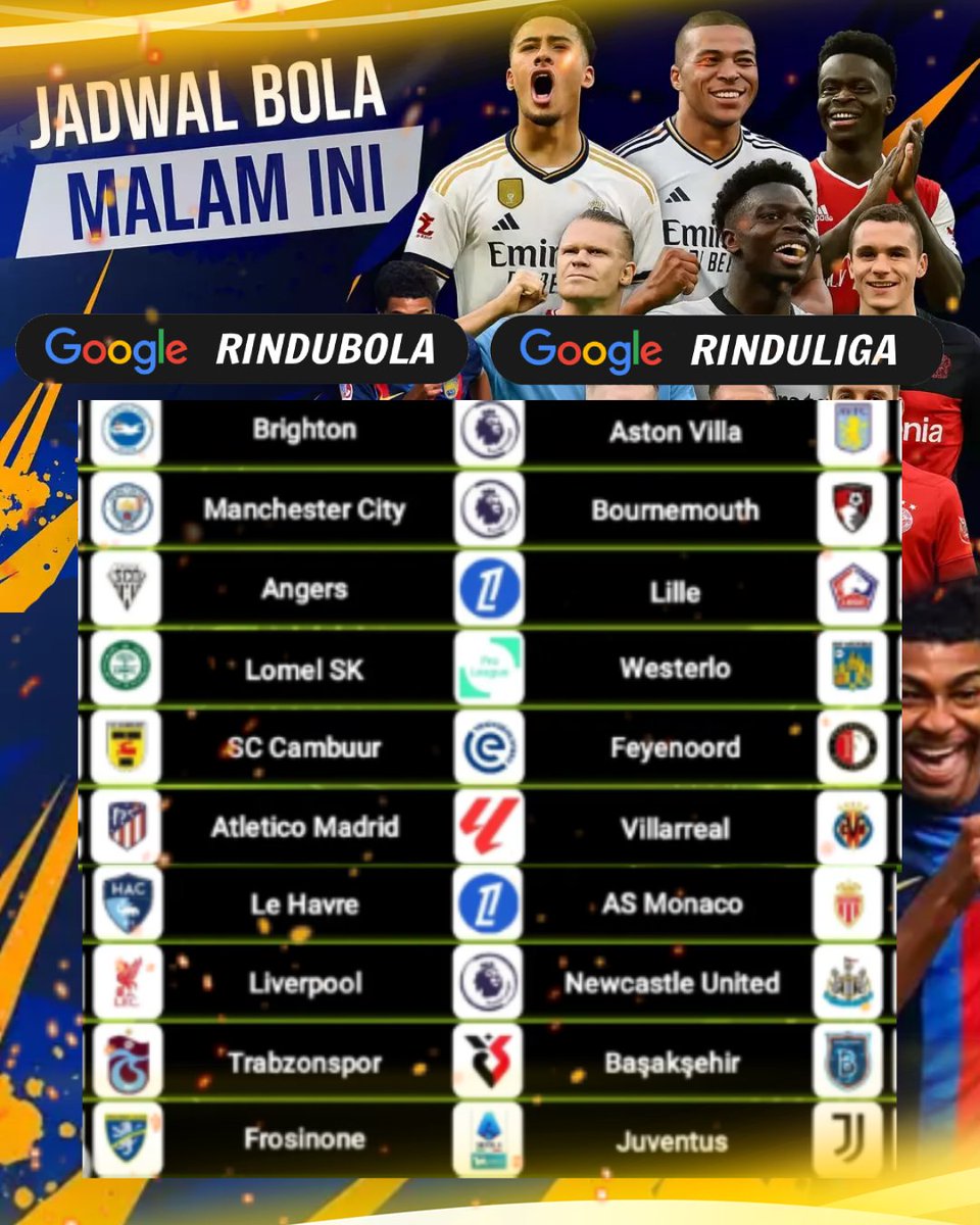 Rinduliga365's tweet photo. Jadwal Matchday Pekan Ini: Pertempuran Panas Liga-Liga Top Eropa ENGLISH PREMIER LEAGUE (EPL)

GOOGLE : RINDUBOLA / RINDULIGA
https://t.co/dG433ViGvs 
📷 GOOGLE : RINDULIGA 
📷 LIVESCORE : https://t.co/uZcVZD1A87

#Matchday #BigMatch #EPL #LaLiga #EnglishPremierLeague https://t.co/Ikk6QJoh9a