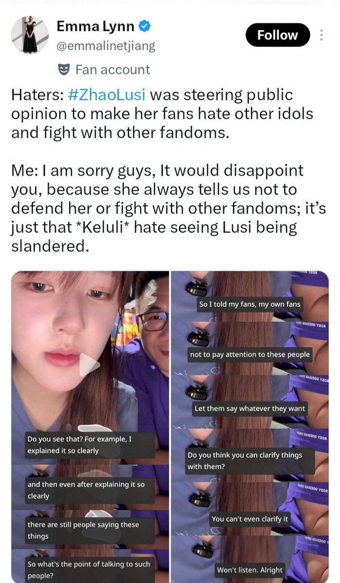 cdramastatioon's tweet photo. demonstrating attention. Whether intentional or not, the repetition can signal that the criticism matters to her more than her words suggest.
#ZhaoLusi keep  REPEATEDLY addressing hater during live isn't? https://t.co/EgoijWdixo
