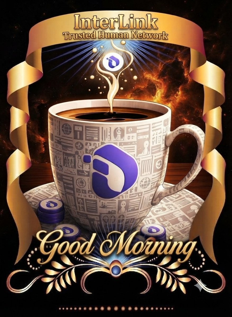 NaiduDhana63908's tweet photo. Good Morning, InterLink community! Let's power up with a cup of trusted connections and fuel your network today. โโจ
โ#InterLink #TrustedHumanNetwork #GoodMorning #CryptoCommunity #HumanConnection #Networking https://t.co/1PsfQ2i5br