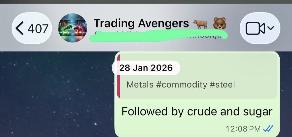 anmi1306's tweet photo. Prediction โ Patience โ Price. ๐
28 Jan 2026, called Crude & Sugar as next after metals.
What followed:
Crude: ~$60 โ ~$120 ๐โจSugar: ~50% up ๐
No news chasing.
Just Technical Analysis + Time Cycles
#Trading #TechnicalAnalysis #TimeCycles #CrudeOil #Sugar #Nifty https://t.co/z0iOebS2U1