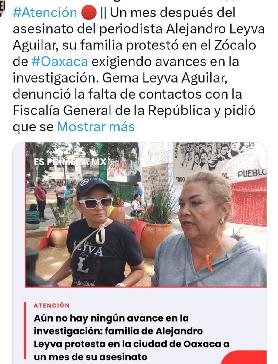 Replica_Tweets's tweet photo. La lápida de #AlejandroLeyva quedo tapizada de cientos de promesas..

A un mes, la familia frustrada pide avances: ni la FGR, SEGOB, @fiscal, @salomonj, sus compañeros periodistas; nadie dice nada

Ya quedó en estadistica?

Paso la Guelaguetza y vienen las fiestas patrias 🇲🇽🌮 https://t.co/tNU734bYO2