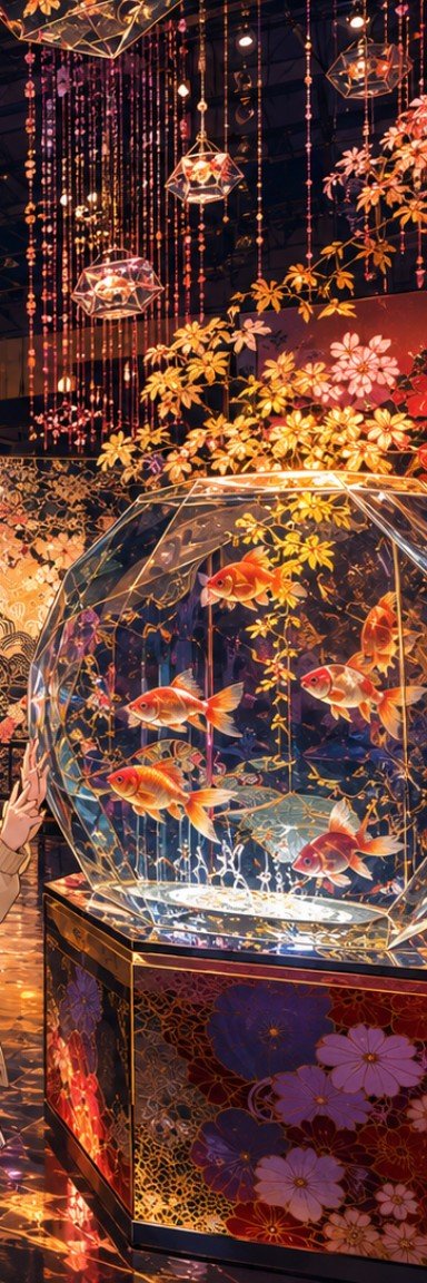 reveri22's tweet photo. 先ほどの金魚美術館をこちらのプロンプトお借りしてみやすくしました
4分割いいですね。ありがとうございますﾟ+(人・∀・*)+｡🐠
#AIイラスト
#ChatGPT https://t.co/h9lHY9CQ04