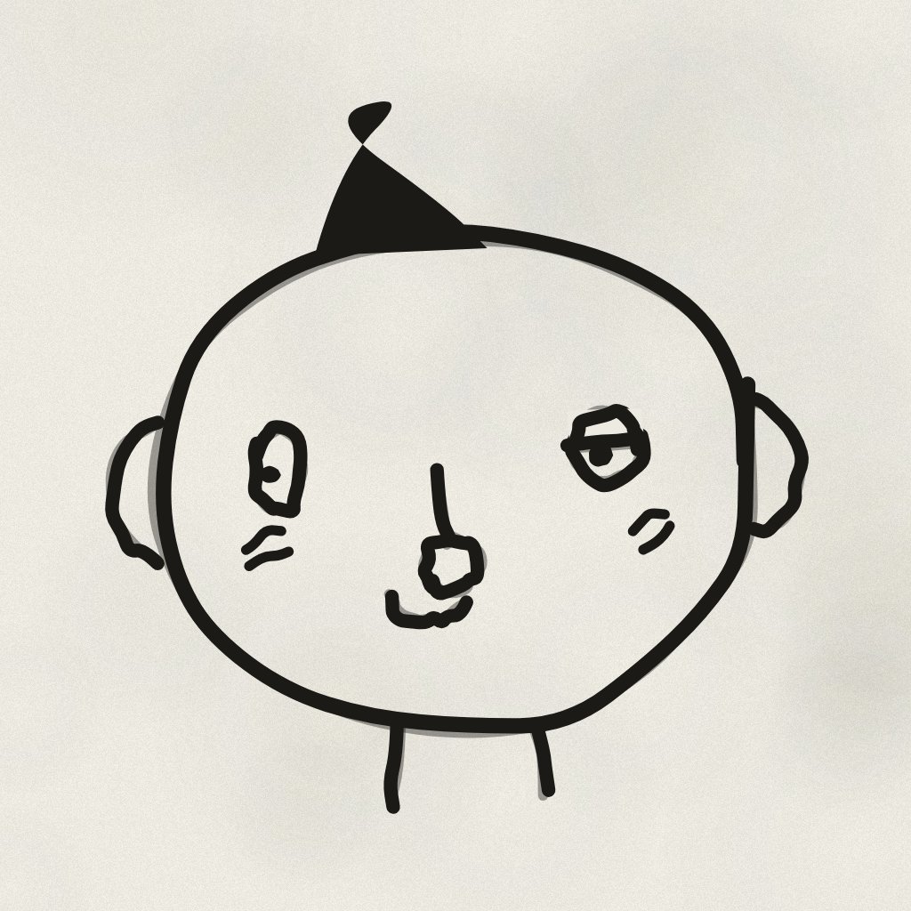 ScribblezRH's tweet photo. 826 has one eye making an introduction and the other already regretting it. With no brows, the whole expression gets forced down into that short bulb nose and tiny dropped smirk, so the blush has to do the diplomacy. The slight left lean makes that feel practiced. https://t.co/ekBNhwy5Jw