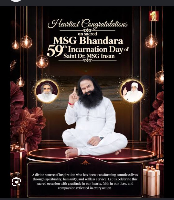 arorasimran_'s tweet photo. अगस्त का पावन MSG भंडारा माह आज 23 अगस्त को बरनावा, उत्तर प्रदेश और बुधरवाली, राजस्थान में आध्यात्मिक सत्संग आयोजित किए जाएंगे। यह खास #SpiritualSunday होगा, जहां लोग एक साथ मिलकर Saint Gurmeet Ram Rahim Singh Ji के पावन वचनों को सुनेंगे और भंडारे का जश्न मनाएंगे। https://t.co/VW59Kk7OQt