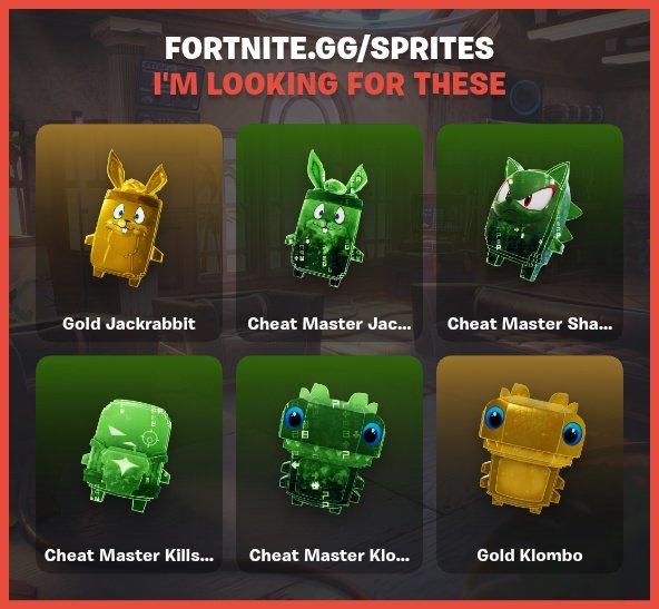 Frostarae's tweet photo. I am still missing these sprites ๐ฎโ๐จ
#Fortnite #spritehunting https://t.co/Ecz2mkbkhz