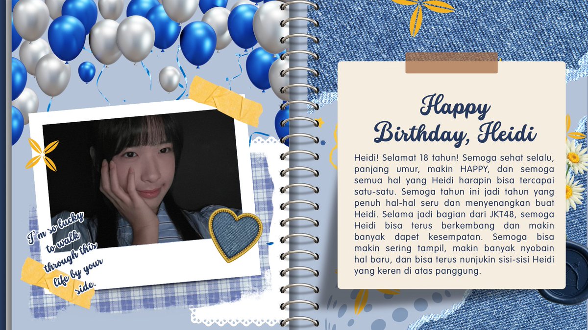 AS_Syalwah's tweet photo. Heidi! @Heidi_JKT48 Semoga kalimat βhappy terus tanpa batasβ ini bukan cuma jadi jiko, tapi juga benar-benar jadi doa buat kamu. Semoga selalu ada banyak hal yang bikin kamu happy selama perjalananmu di JKT48.
#HeidiIsekaiJourney #HeippyWithoutLimits @Heippy_ID https://t.co/wyLOOo3kAa