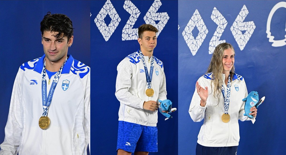 greekcitytimes's tweet photo. Greece Wins Five Medals on Opening Day in Taranto

Greece won three golds, one silver and one bronze on the opening day of swimming at the 2026 Mediterranean Games in Taranto.
https://t.co/NH5xQd9I1W https://t.co/sKkk9quxkc
