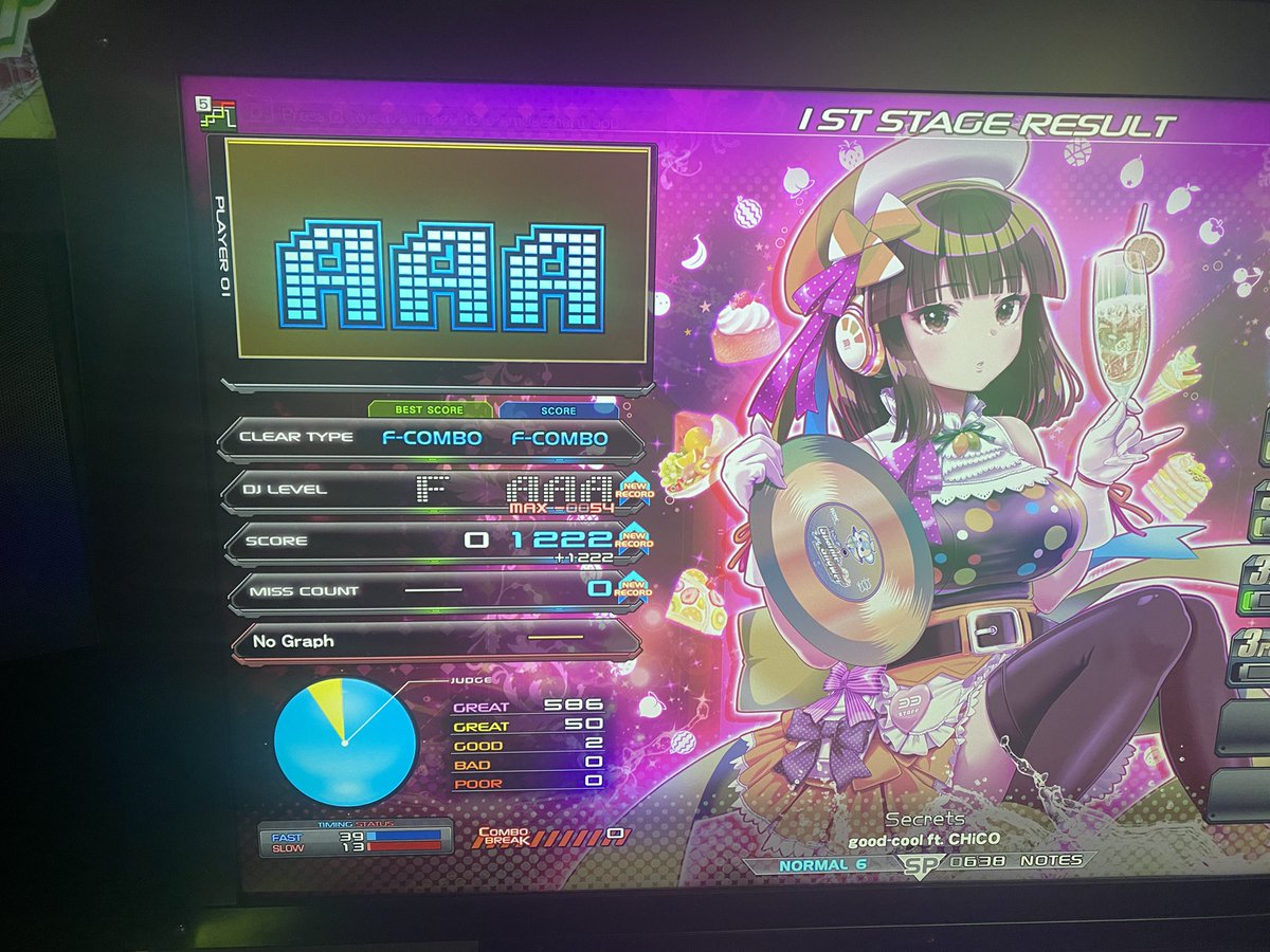 wesleywt23's tweet photo. examination leave (SPN 6) AAA 1124 MAX-46 [FULL COMBO]
Round and Round (SPH 6) AAA 1198 MAX-46 [FULL COMBO]
NoN-Fiction Story! (SPN 7) AAA 1341 MAX-65 [EXHARD CLEAR]
Secrets (SPN 6) AAA 1222 MAX-54 [FULL COMBO] #IIDX https://t.co/25FcpFgtSH