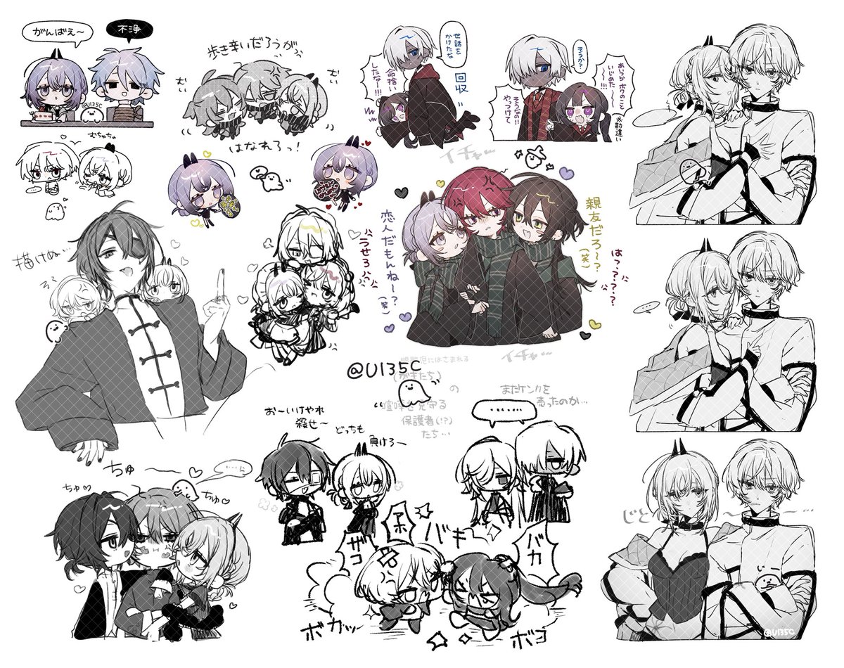 U135C's tweet photo. よく遊んでいる探索者と自陣の絵 https://t.co/e4MQEj3r9k