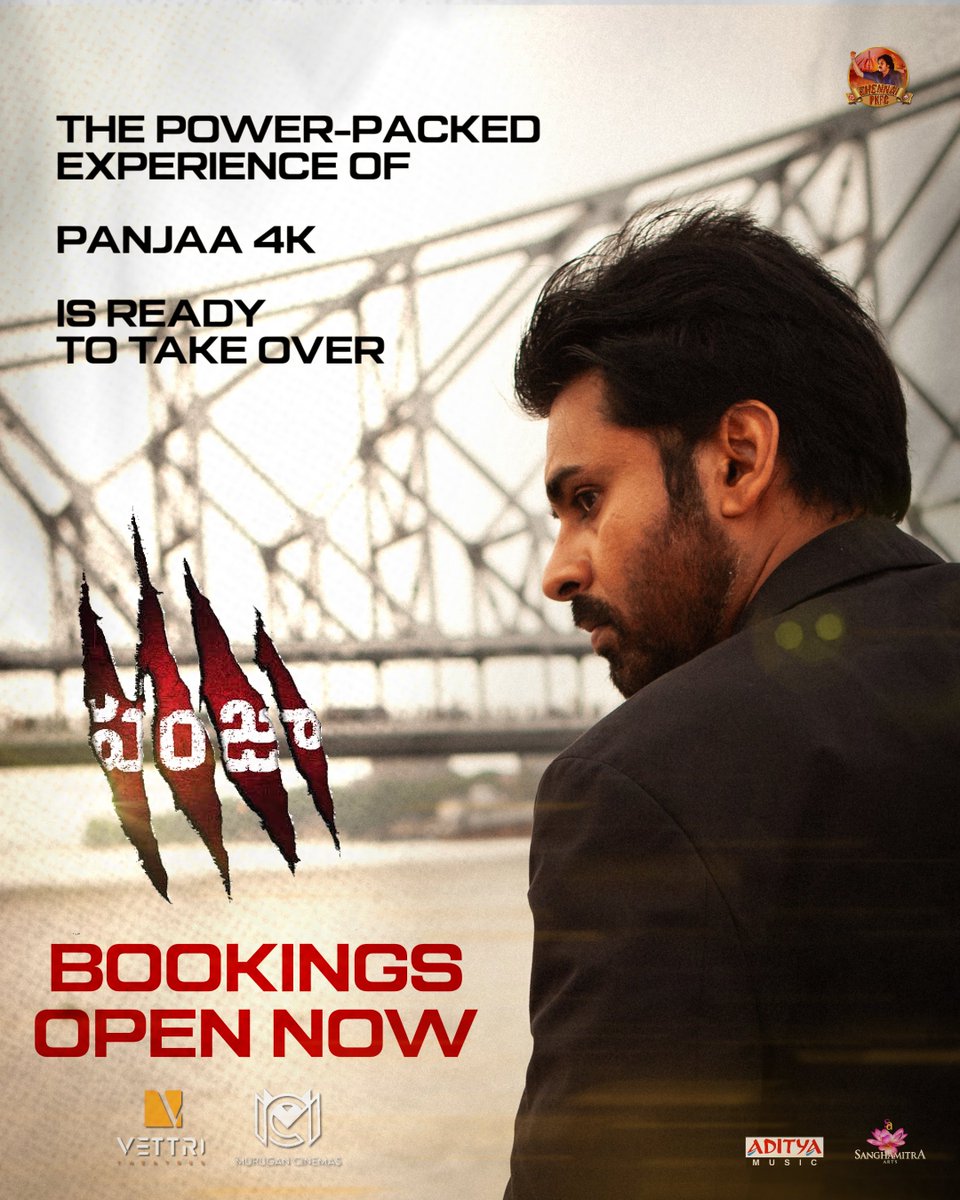 ChennaiPKFC's tweet photo. BOOKINGS OPEN NOW! 🔥

The power-packed experience of PANJAA 4K is ready to take over ❤️‍🔥
Book your tickets now ⚡
PANJAA 4K — THEATRES AWAIT!

#Panja4KEuphoriaIn10days https://t.co/rnu9hmcH0f