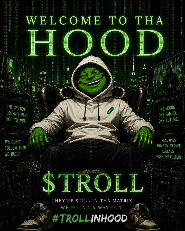AshOnBase's tweet photo. @ZukiCalls 😈🏹 $TROLL AIN’T HERE TO FIT IN — WE HERE TO TAKE OVER.

CTO BUILT DIFFERENT.
COMMUNITY LOUD AS FUCK. 🔥
MEMES NONSTOP.
TROLLS STILL COOKIN’. 👨‍🍳

THE HOOD KNOWS WHAT TIME IT IS.

🌐 https://t.co/5vYuZdQBgs
CA: 0xa206753eb19d8e3f9ae3313adb467bdc2a7a4d90 https://t.co/r5yaz73ik7