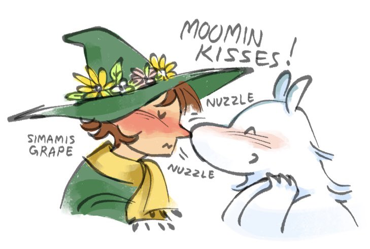 Simamisgrape's tweet photo. I’ve grown a sudden fondness for #snufmin #moomin #fanart https://t.co/mohQfZBXs5