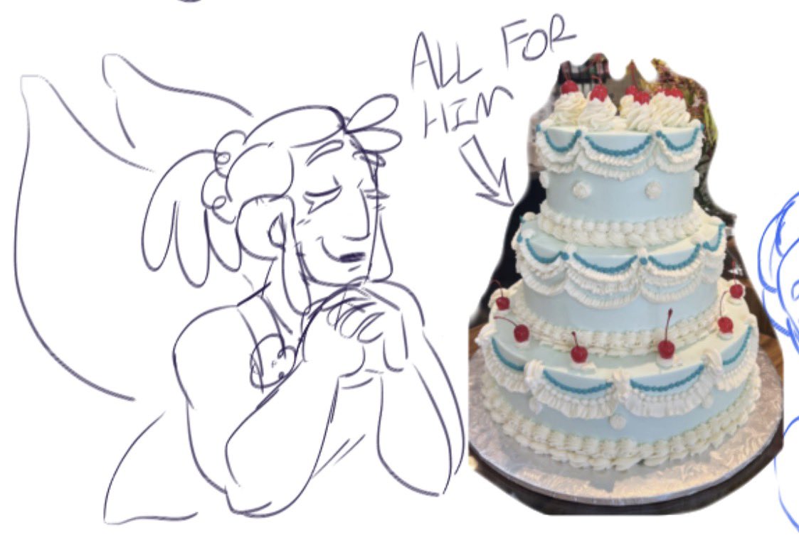 jingling_jester's tweet photo. Repost because I accidentally used an ai generated image for the cake oops #bluedeltarune https://t.co/I3h5Bs1EmJ