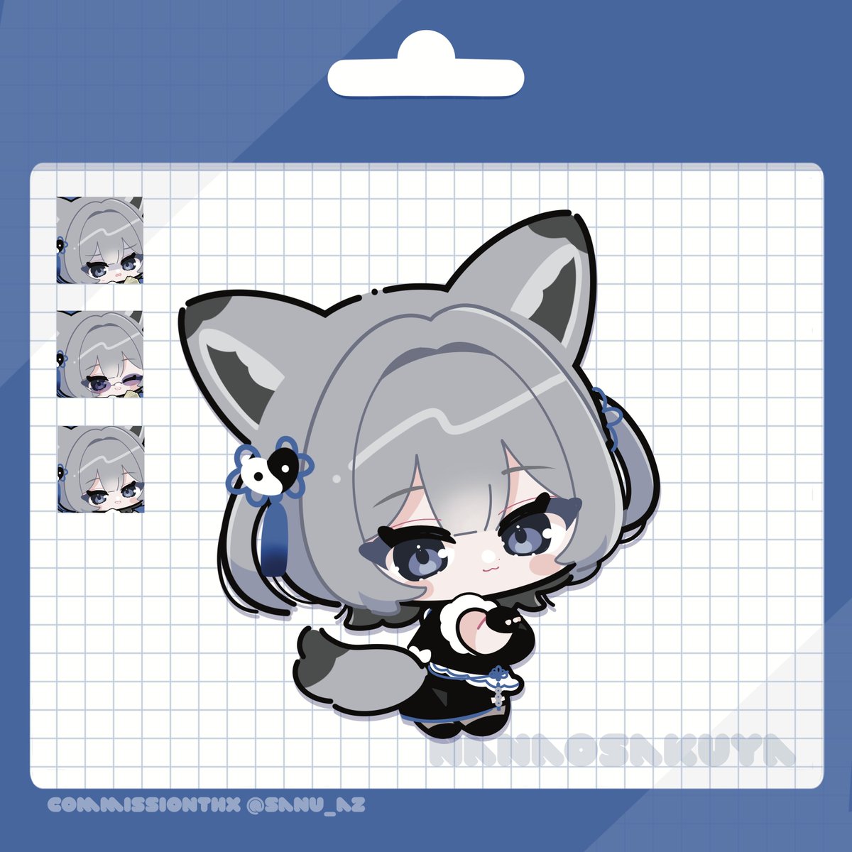70398_'s tweet photo. おはがぅ💙🐾
可愛すぎるちびーや！ 
さぬきさまの描き下ろしイラスト！ https://t.co/Ta6hiu37bj