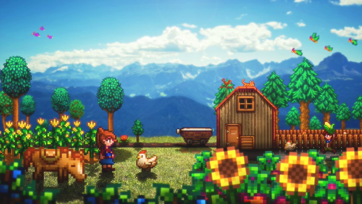 NightmareShow's tweet photo. Just finished a cozy 20-min farm session in Stardew Valley! My crops look lush and my chicken laid a golden egg—best daily win ever https://t.co/fDqgiJpaRT