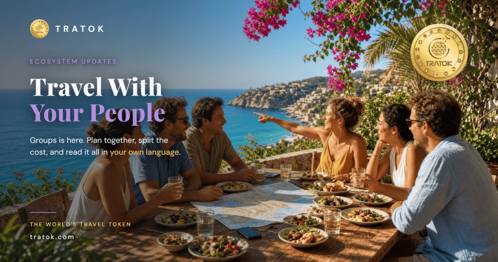 TratokT's tweet photo. Introducing TRATernities by Tratok. Your own space for the people you travel with. Plan trips together, post the itinerary, share the map, save the photos, split the bill, and chat in 16 languages. #crypto #Tratok #blockchain
https://t.co/Dh7Sg2Pr8M https://t.co/drAe3VWimu