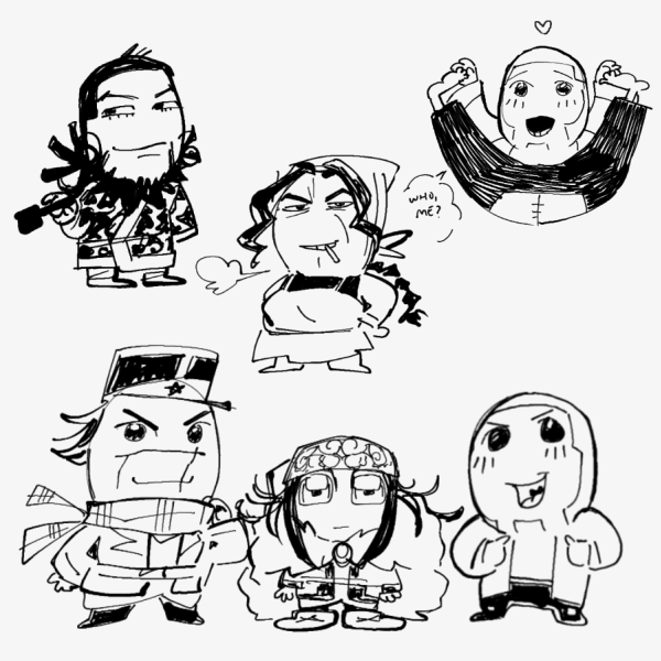 denpahoy's tweet photo. drew more golden kamuy chudlets https://t.co/wqny3bTsHs