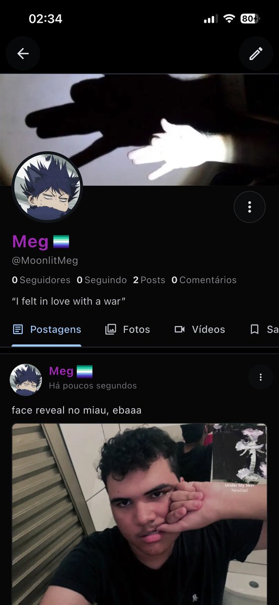 MoonlitFushi's tweet photo. Ate que meu perfil do miau ta bonitinho https://t.co/OQ4avkdAzv