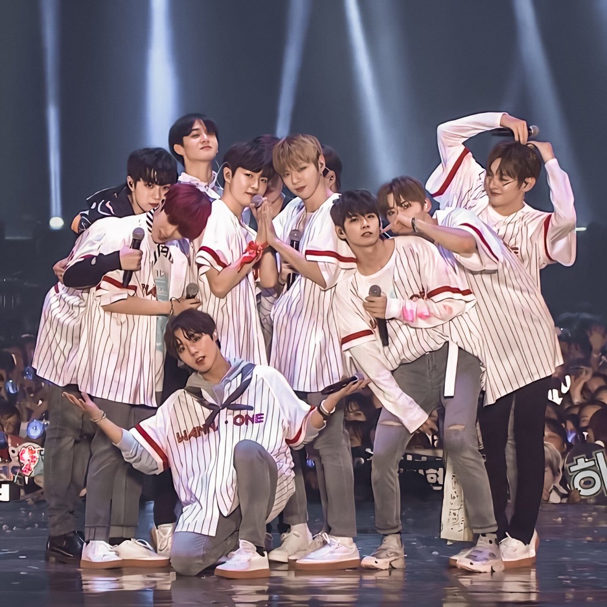 pinkeupjh's tweet photo. everytime members are sharing bits and pieces of their experience during wanna one activity, especially those episodes of them struggling with physical & mental health due to insane work schedules, only allowing them 7 hours of sleep a week with hospital appointments and sometimes iv drip at home just to make sure they dont basically dropd3ad on stage once their body gave out...i can't help but feel sad and guilty. 

they endured it all for us yet never had the chance of relying on us or even just to share the story when they're still active 😔 if you were here during wanna one era, you might remmeber how ABSURDLY small the amount of their day off / even the chance for them to turn on vlive and just...talk? they were always doing something for content, camera rolling 24/7, practicing, and eating & sleeping just for the sake of it and the worst part is we mostly didnt know that 😕 we just assumed they went home after event and rest, when it was not the case AT ALL. why are we so naive idek 🫩

minhyun & ong once said that they couldnt afford to think about taking care of themselves and would just eat anytime they can + sleep literally everywhere just to survive. it was sooo bad to the extent that if they cared about "oh i can't eat this for my diet" they felt they could even d1e just out of exhaustion😭

i'm forever grateful that despite all the harsh working culture (to put it frankly, exploitation to their bone) they experienced during their activity as wanna one, each members grew up becoming a kind, humble, and still-hardworking-as-ever person 🥹 im sorry the world was too harsh on you and im sorry i wasnt able to comfort you through all that..😭 i hope now you will only find happiness, health, and enjoyment in everything you do whether its with wanna one or our own journey.

i will always believe in you and support you, my eleven stars🌟