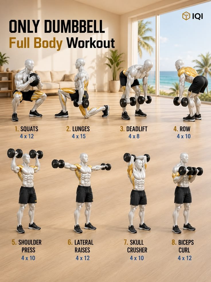 Gains__lab's tweet photo. ONLY DUMBBELL Full Body Workout https://t.co/3tUD4I0Y4x
