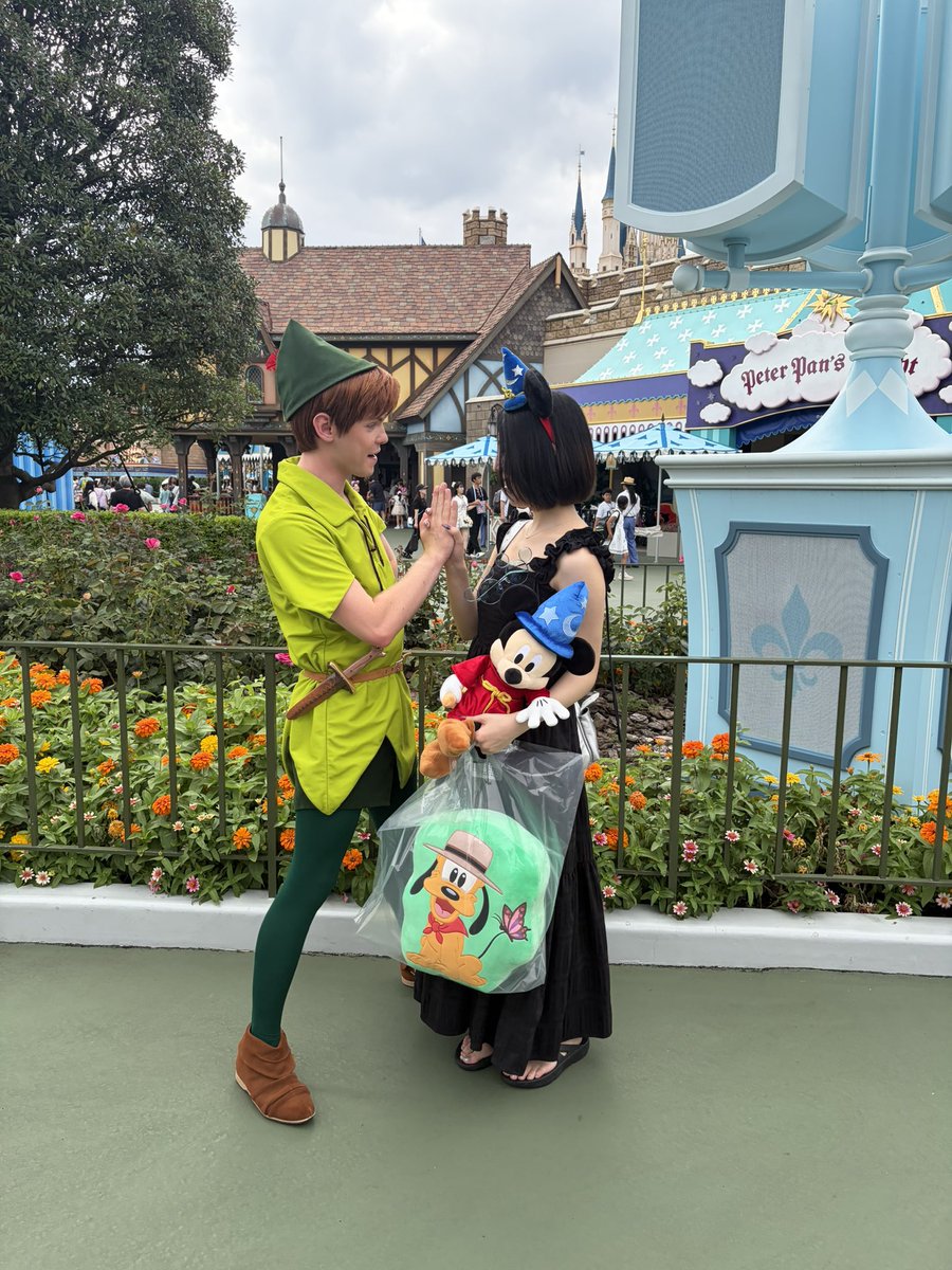 Disney3905's tweet photo. ピーターと初グリ！！ https://t.co/UrDERdnAwr