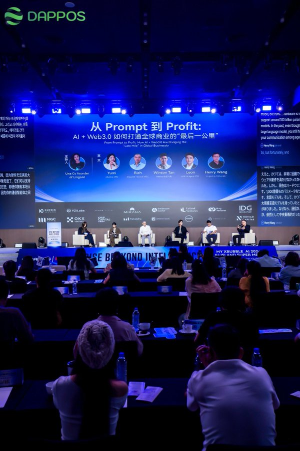 lingoaitech's tweet photo. From LingoAI Archives | Jul 5 2026
🌐 LingoAI Ecosystem Update from Jeju Island! 📷South Korea.  

Our CEO, @UnaWCX, took the main stage at the "Rise Beyond Intelligence" AI Industry Summit to deliver a powerful keynote: "Decentralized Multilingual Data Infrastructure: Empowering the Global Majority to Own Data & Voices" 

The AGI paradigm shift demands a new data narrative. Right now, centralized tech giants profit by monetizing the public's data. LingoAI is here to rewrite that script by completely separating user data from applications, ensuring true Data Ownership and privacy-first intelligence.  

Through our unique architectural approach, we are deploying: 
Edge Computing & Edge Datasets for decentralized LLM inference 
Validation Data Layer1 to incentivize and secure data ownership on-chain  

Following her keynote, Una also moderated the high-impact panel, "From Prompt to Profit: How AI + Web3.0 Are Bridging the 'Last Mile' in Global Business," exchanging vital insights with leaders from dappOS, xBubble, WebKey, and Kopi AI Agent.

To break down global data silos, every Agent ecosystem must become a Web3.0 partner. We are incredibly proud to build the infrastructure that turns data autonomy into a reality for everyone, aligning with the vision shared by Web3.0 creator @HenryWang2021 and World Wide Web inventor Sir @timberners_lee. 

A huge thank you to Chelsea Zhang and the dappOS organizing committee for the flawless execution and wonderful hospitality!