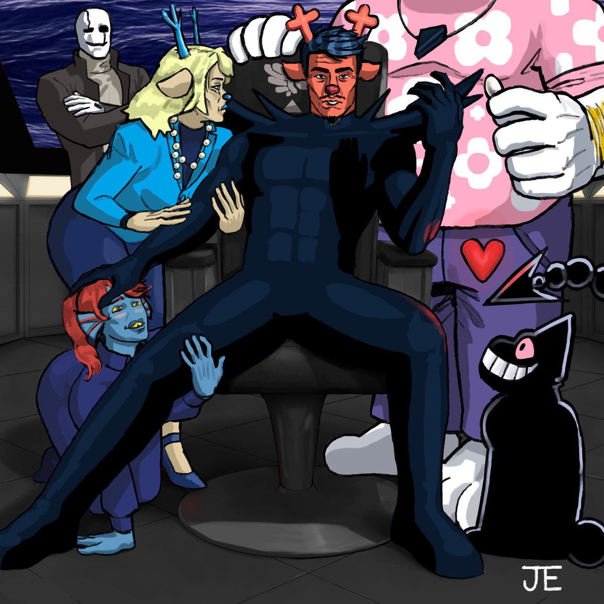 jayohessaitched's tweet photo. This what’s going on in the shelter rn 
#deltarunespoilers https://t.co/b2Fl6IGSqq