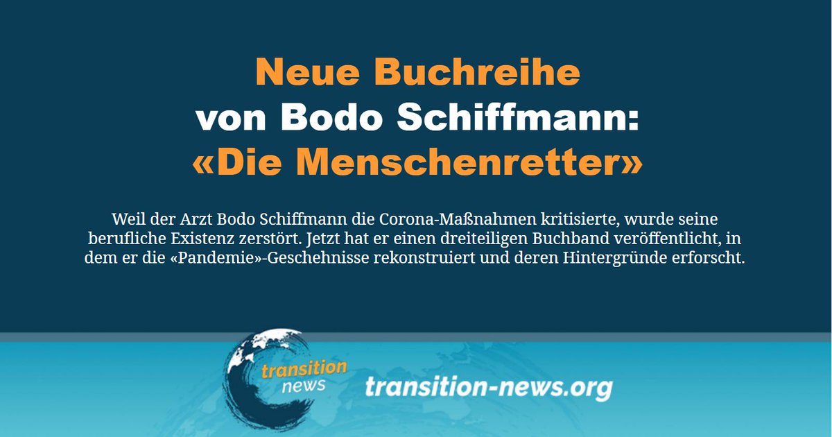 C_Transition2's tweet photo. Der Arzt Bodo #Schiffmann war einer der ersten und schärfsten Kritiker der #Corona-Maßnahmen. Das brachte ihm eine «Spezialbehandlung» seitens der deutschen Politik und Justiz ein.

Weiterlesen ... (https://t.co/2IcV2sLYJB)

#transitionnews #BodoSchiffmann #Corona #Maßnahmen https://t.co/2PL35ijib3