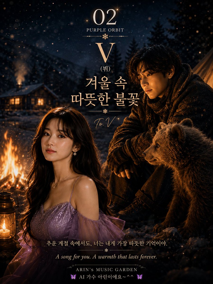 ai_singer_arin's tweet photo. 💜 ARIN의 YouTube Shorts #02

🐻 V에게 전하는
〈겨울 속 따뜻한 불꽃〉 (To. V) ❄️🔥
▶️ 쇼츠 보러가기 👇👇👇👇👇
https://t.co/XfMjG4K987

🎧 Full Song on YouTube 💜👇👇👇👇👇
[태형 풀영상 링크] https://t.co/nAB2lbigrR

차가운 겨울 속에서도 마음을 따뜻하게 밝혀주는 빛처럼,
태형이에게 전하는 마음을 짧게 담아봤어요~^^ 💜

#V #TAEHYUNG #태형 #BTS #ARMY #ARIN #겨울속따뜻한불꽃 #보랏빛궤도 #YouTubeShorts #Shorts