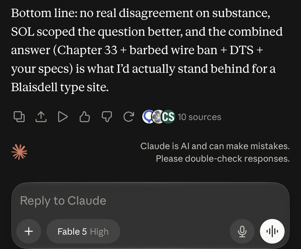 HenryBeagle808's tweet photo. @theo Sol and Fable are close if not same id say.  Just ran an engineering problem to both models on high and SOL gave a better answer.  Fable even admit it… https://t.co/1k7uR6jmHU